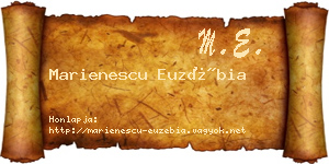 Marienescu Euzébia névjegykártya