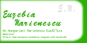 euzebia marienescu business card